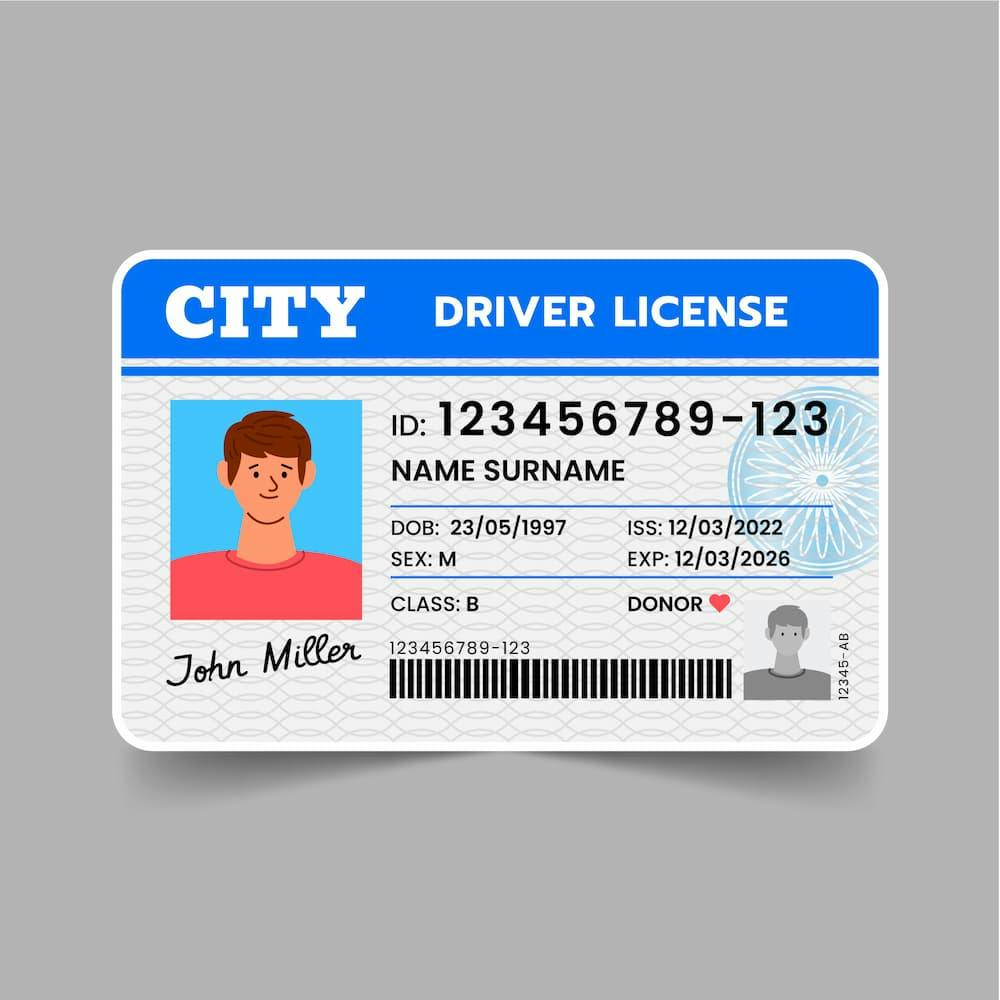 generic license image