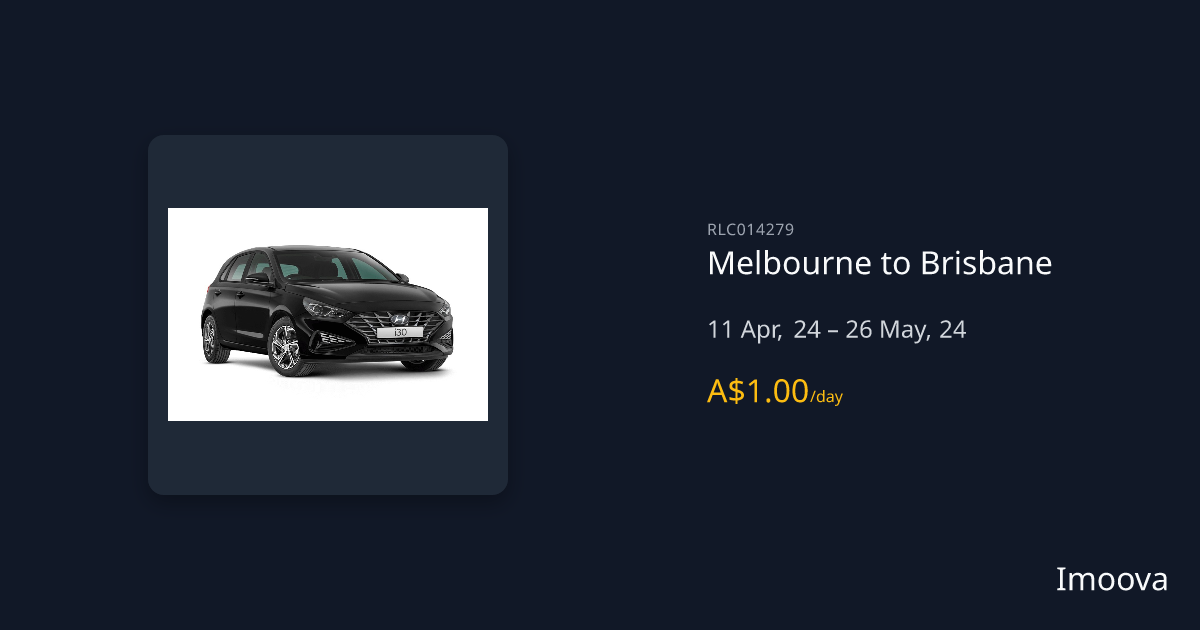 Melbourne to Brisbane Imoova