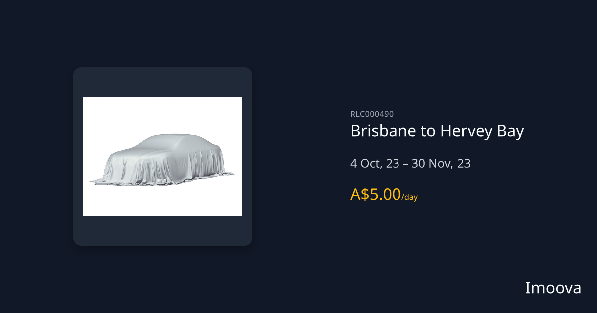 Relocate a Best Car Available from Brisbane to Hervey Bay